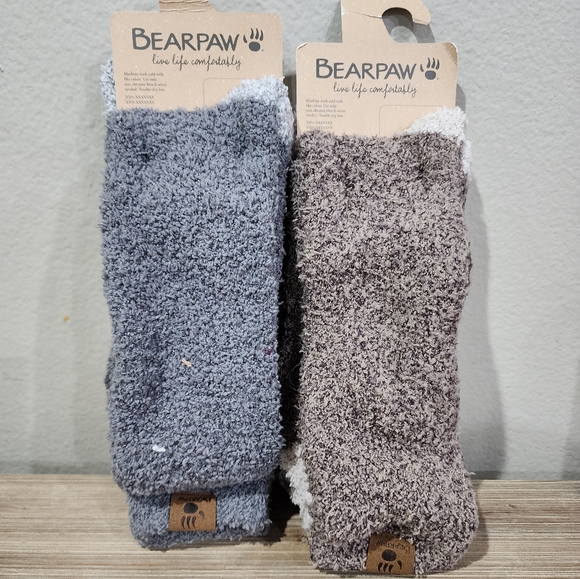 BEARPAW 4 Pairs Cozy Crew Socks Shoe size 9-12 sock size 10-13 - Picture 3 of 4
